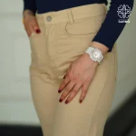 شلوار جین زنانه بگ بوت کات کرم K1 - Image 4