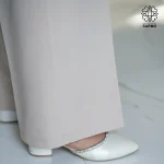 شلوار زنانه کرم مدل فول بگ - Image 4