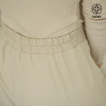 شلوار زنانه کرم مدل دمپاگشاد - Image 3