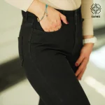 شلوار جین زنانه راسته مشکی M1 - Image 4