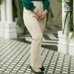 شلوار زنانه کرم مدل راسته