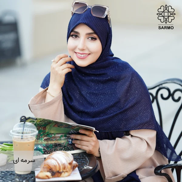 روسری نخ پلیسه شاین - تصویر 2