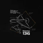 تیشرت مشکی طرح پهپاد شاهد 136 - Image 2