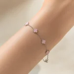 دستبند ونکلیف صورتی ریز کد 509428006 - Image 3