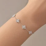 دستبند ونکلیف نقره ای کد 509428006-16 - Image 3