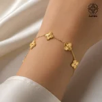 دستبند استیل ونکلیف طلایی کد 509428005 - Image 3