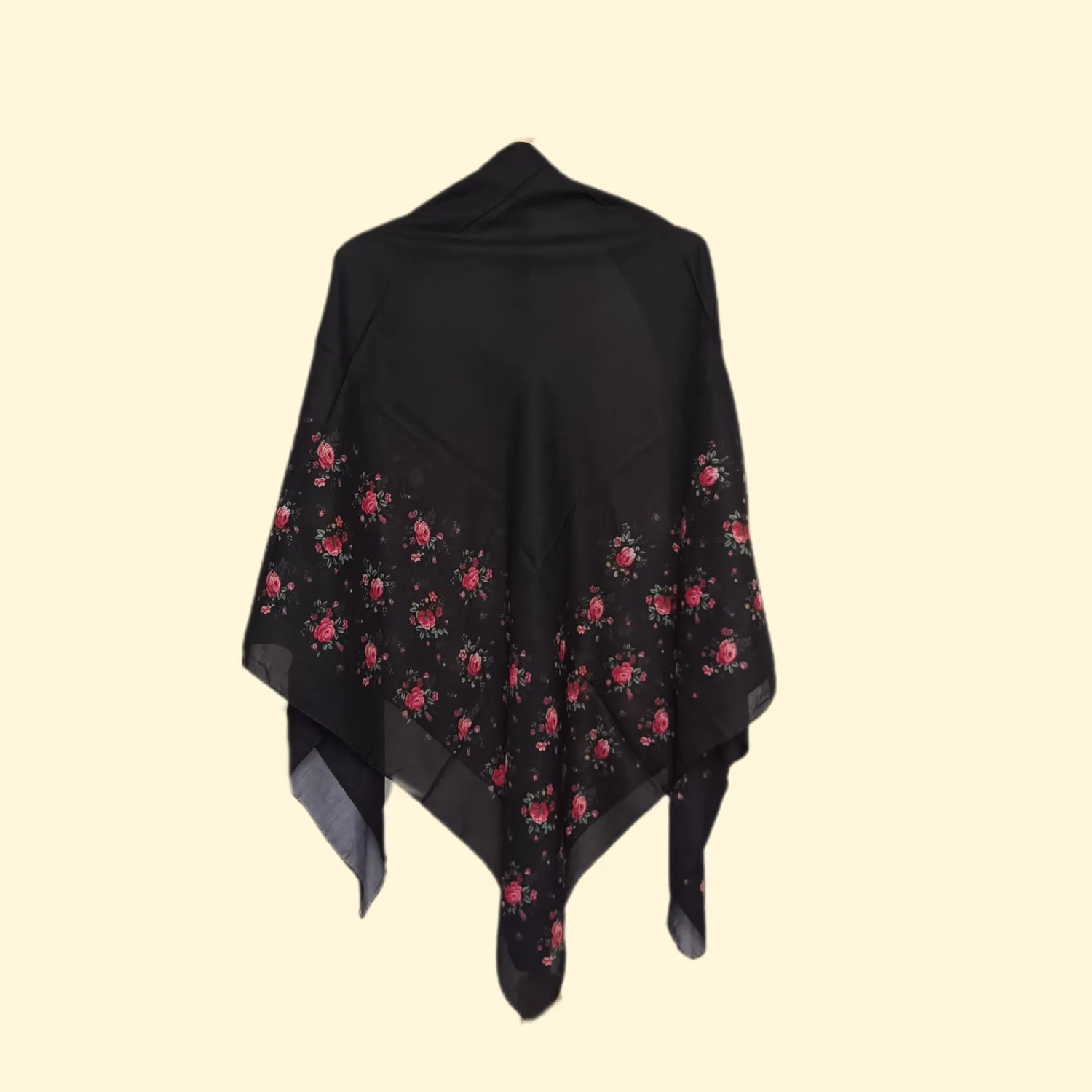روسری-نخی-بچه-گانه-قواره-90-گل-سرخی-1953-1 روسری نخی بچه گانه (قواره 90) گل سرخی - Image 1