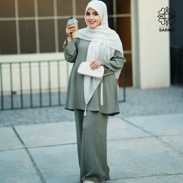 تونیک و شلوار ونوس سبز - تصویر 4