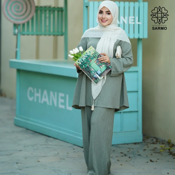 تونیک و شلوار ونوس سبز - تصویر 2