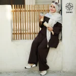 تونیک و شلوار ونوس قهوه ای - Image 2