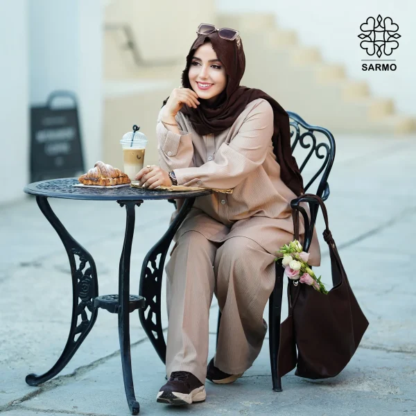 تونیک و شلوار ونوس کرم - تصویر 8