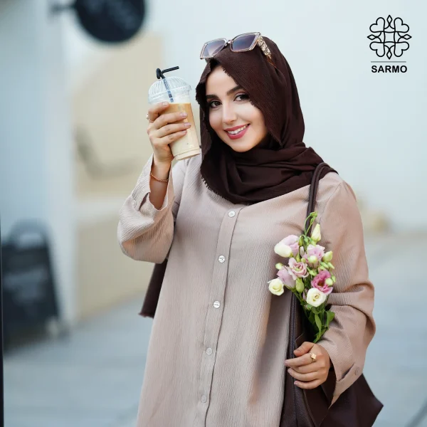 تونیک و شلوار ونوس کرم - تصویر 9