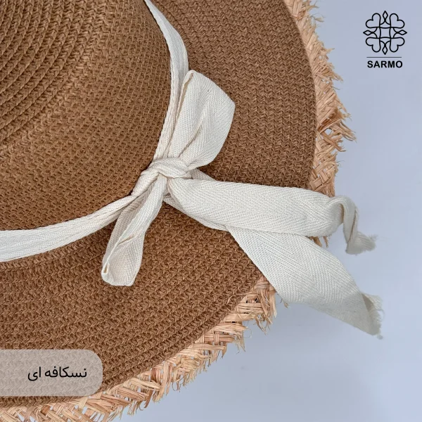 کلاه زنانه ساحلی طرح حصیری - Image 7