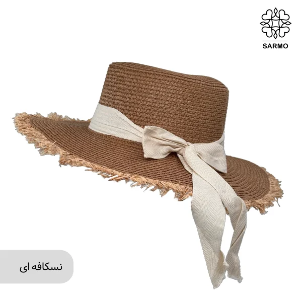 کلاه زنانه ساحلی طرح حصیری - Image 6