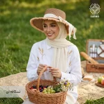 کلاه زنانه ساحلی طرح حصیری - Image 9