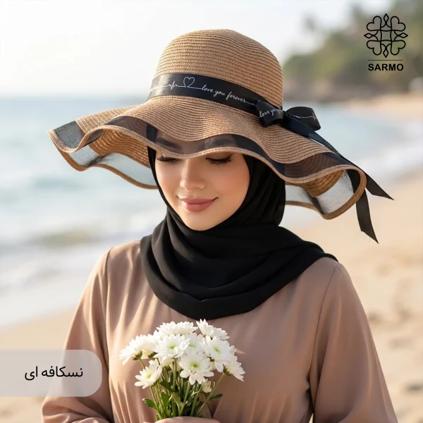 کلاه زنانه ساحلی چین دار - Image 5