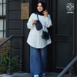 شومیز پاستیلی آبی - Image 10