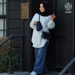 شومیز پاستیلی آبی - Image 8
