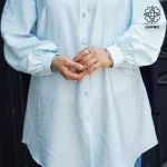 شومیز پاستیلی آبی - Image 11