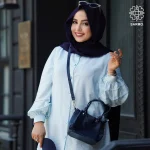شومیز پاستیلی آبی - Image 9