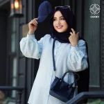 شومیز پاستیلی آبی - Image 7