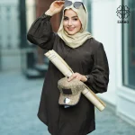 شومیز پاستیلی قهوه ای - Image 6