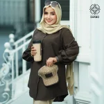 شومیز پاستیلی قهوه ای - Image 9