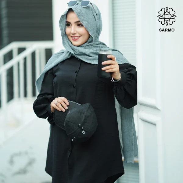 شومیز پاستیلی مشکی - تصویر 5