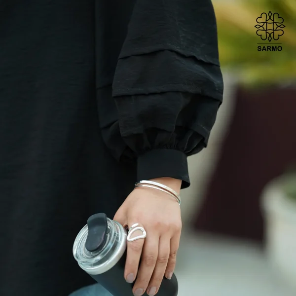 شومیز پاستیلی مشکی - تصویر 12