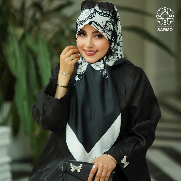 عبا مجلسی ژاکارد پروانه - Image 4