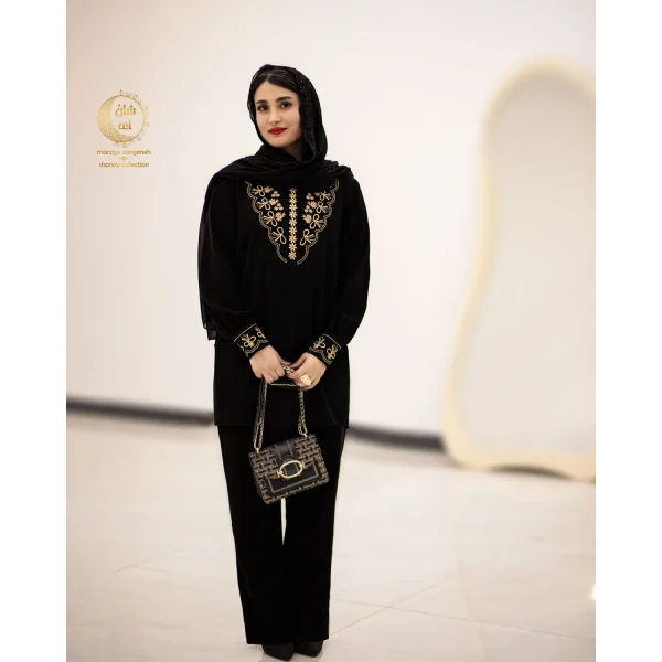 مانتو و شلوار مرویجت آیین گلدوزی - تصویر 4