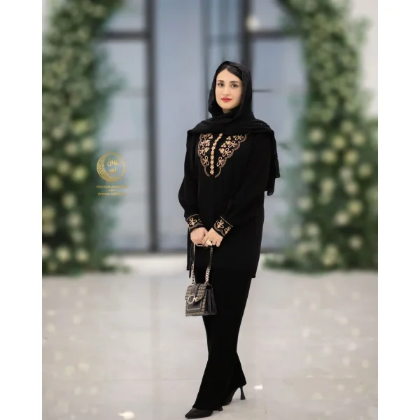 مانتو و شلوار مرویجت آیین گلدوزی - تصویر 3
