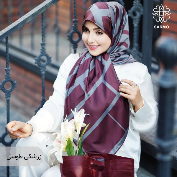 روسری ابریشم توییل نگاره - اقتصادی - Image 2