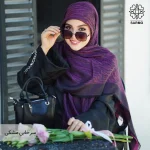 روسری ژاکارد رونا طرح پر- 140 - Image 15