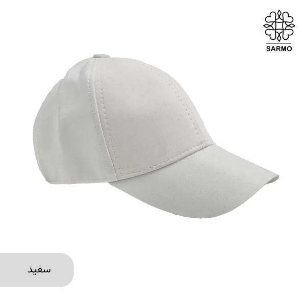 کلاه کپ زنانه کتان ساده - Image 2