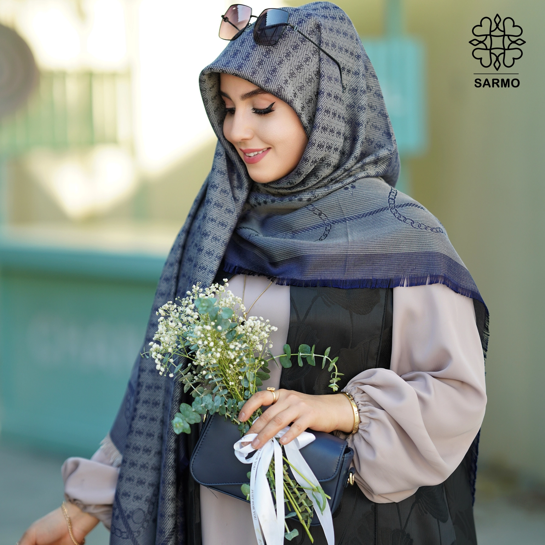 کاور گوچی ریز.webp 2 روسری ژاکارد رونا طرح زنجیر - Image 1