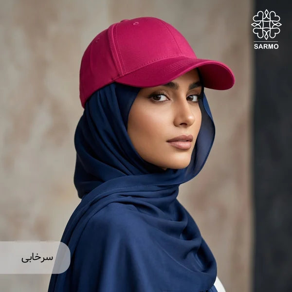 کلاه کپ زنانه کتان ساده - Image 5