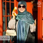 روسری ژاکارد رونا طرح زنجیر - Image 7
