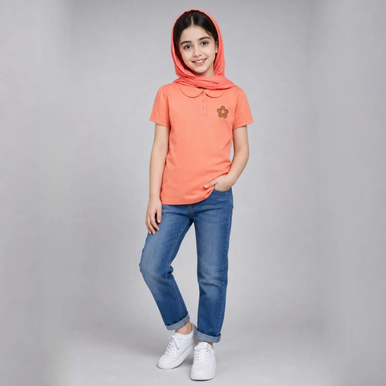 تیشرت-جودون-گل-نمدی-یقه-ب-ب-35497 تیشرت جودون گل نمدی یقه ب ب - Image 1