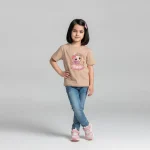 تیشرت دخترانه طرح گل دختر - Image 2