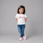 تیشرت دخترانه طرح گلدونا - Image 2