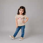 تیشرت دخترانه طرح گلدونا - Image 3