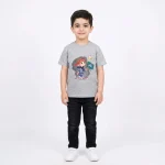 تیشرت پسرانه ملانژ طرح زائر کوچولو