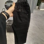 شلوار لی راسته مشکی کد 1609 کد 1481