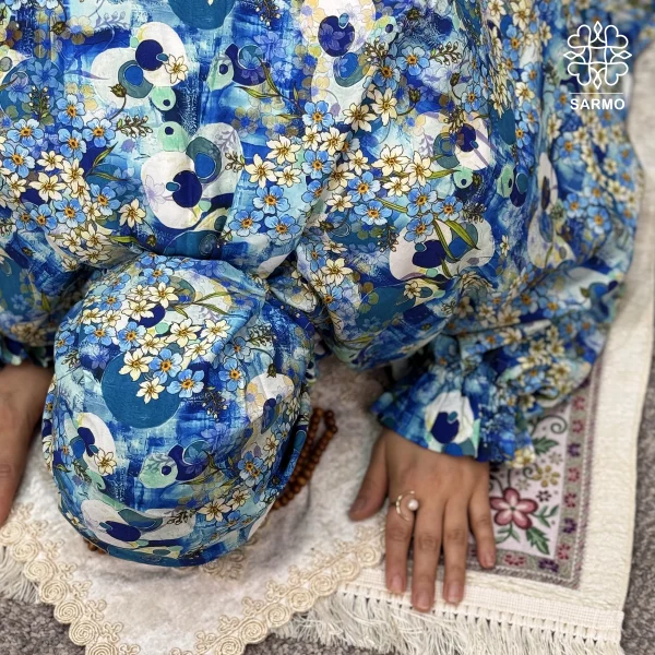 چادرنماز آستین دار نیلگون - تصویر 15