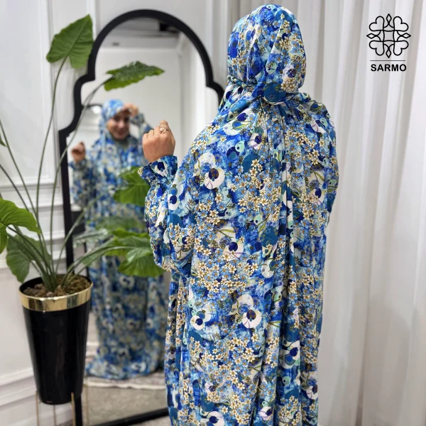 چادرنماز آستین دار نیلگون - تصویر 6
