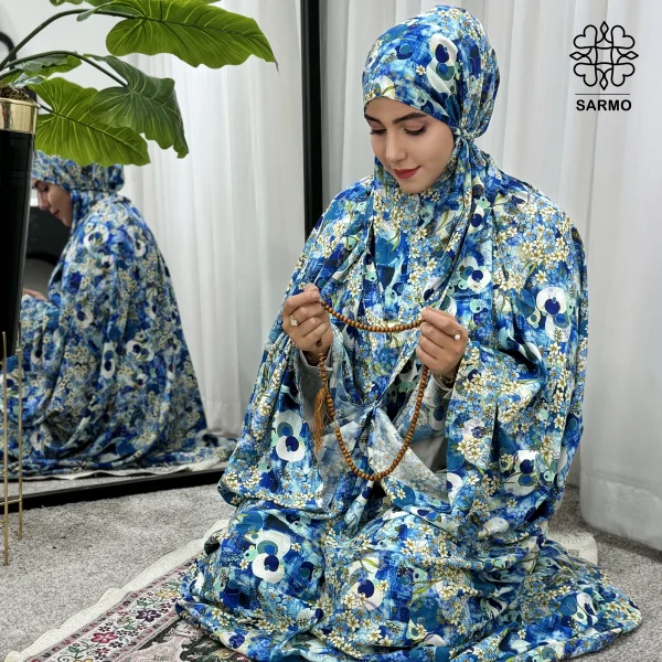چادرنماز کیسه ای نیلگون - تصویر 3