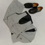 کت شلوار و ژیله پسرانه دیپلمات طوسی - Image 7