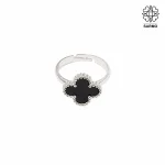 انگشتر استیل ونکلیف مشکی نقره ای کد 509428020