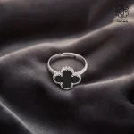 انگشتر استیل ونکلیف مشکی نقره ای کد 509428020 - Image 2